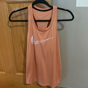 Peach Nike drift razor back tank